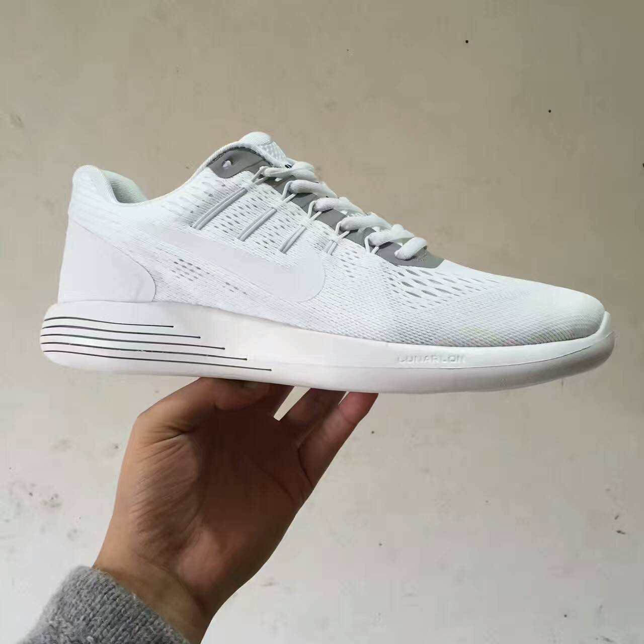 Nike Lunar GLIDE8 SP All White Shoes